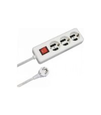 Χαραλαμπίδης Τρίπριζο καλώδιο Πολύπριζο 3 Θέσεων με Διακόπτη και Καλώδιο 1.5m Λευκό 33411 - Image 2