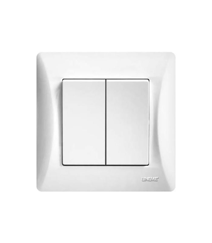 Αντίγραφο του Ανώνυμο (3) Lineme Χωνευτός Διακόπτης Τοίχου για Έλεγχο Φωτισμού με Πλαίσιο και Δύο Πλήκτρα Aller Retour Λευκός 50-00104-1 - Image 1