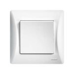 Lineme Χωνευτός Διακόπτης Τοίχου για Έλεγχο Φωτισμού χωρίς Πλαίσιο και Ένα Πλήκτρο Λευκός 50-00101-1