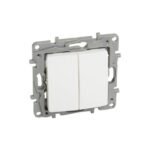 Legrand Niloé Χωνευτός Διακόπτης Τοίχου για Έλεγχο Φωτισμού χωρίς Πλαίσιο και Δύο Πλήκτρα Aller Retour Λευκός 764502