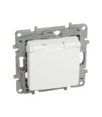 Legrand Niloe Μονή Χωνευτή Πρίζα Ρεύματος Ασφαλείας με Καπάκι Λευκή 764532 - Image 2